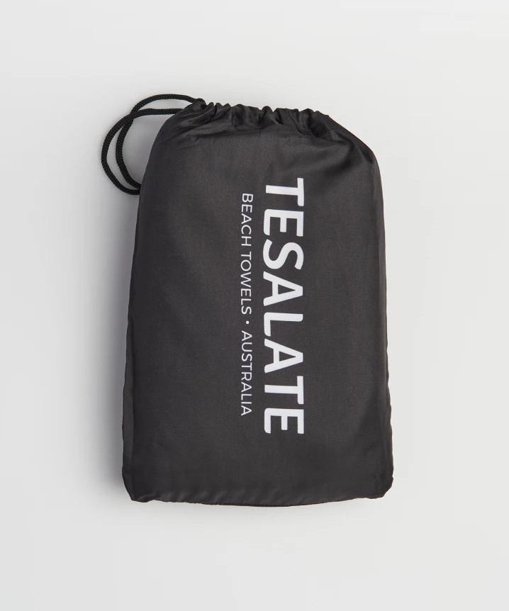 Tesalate drawstring carry pouch, included with every towel